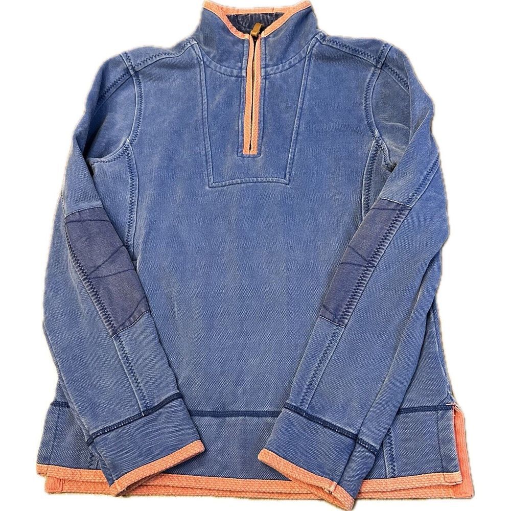 Fat Face Mens Airlie Sweatshirt Size XS Blue‎ Pink Pullover Quarter Zip